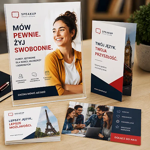 Materiały reklamowe dla szkół językowych - jak promować kursy bez przeładowania informacjami?