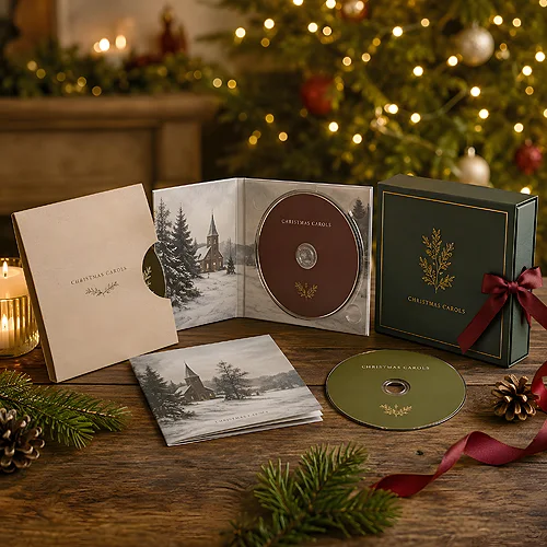 Opakowania na płyty z kolędami - koperta kartonowa, digipack czy eleganckie pudełko prezentowe?
