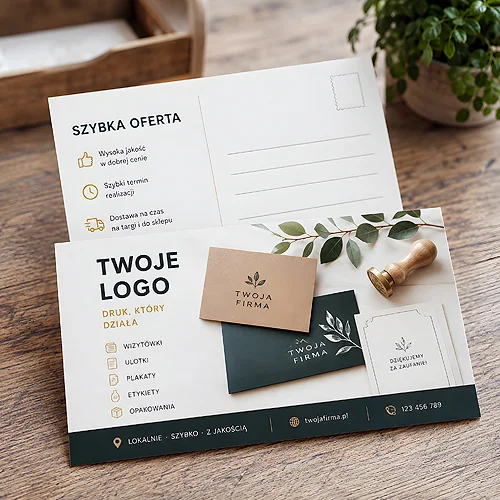 Pocztówka zamiast ulotki - szybka oferta na targi i do sklepu