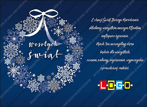 Snowflake wreath with hand lettering - e-card EBN-037