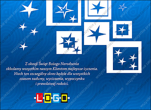 Stars in square windows - e-card EBN-098