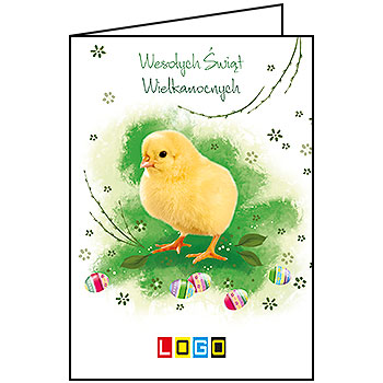 Kurczątko na zielonej plamie