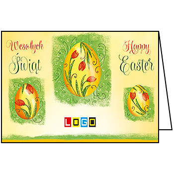 Pisanki w tulipany na akwareli