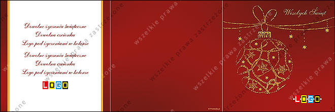 Ornamental bauble on red - CD in a card wallet