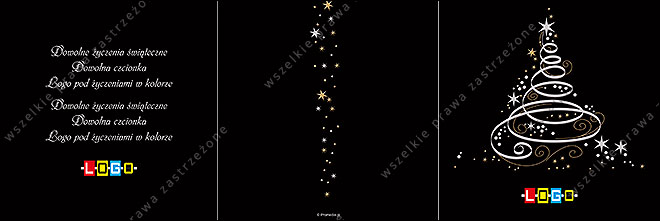 White spiral Christmas tree on black - CD in a card wallet
