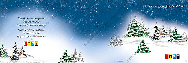 Wooden cottage on a snowy slope - CD in a card wallet