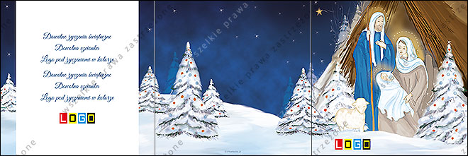 Nativity scene among snowy trees - CD in a card wallet