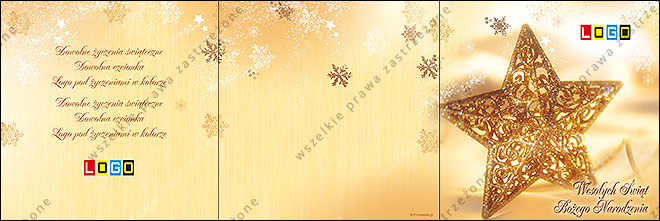 Amber openwork star and snowflakes - CD in a card wallet