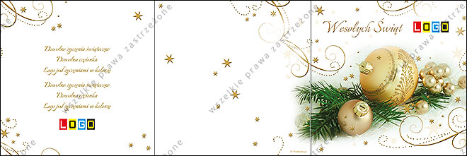Amber baubles on a spruce sprig - CD in a card wallet
