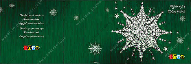 Crystal star on green - CD in a card wallet