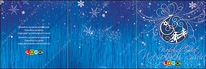 Bauble with Christmas trees in a blue blizzard - CD in a card wallet