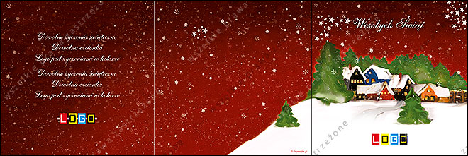 Colourful roofs on a snowy slope - CD in a card wallet