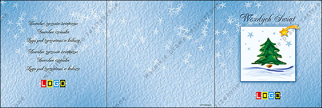 Spruce under a comet on light blue paper - CD in a card wallet