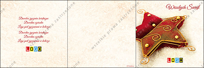 Red star on white fur - CD in a card wallet