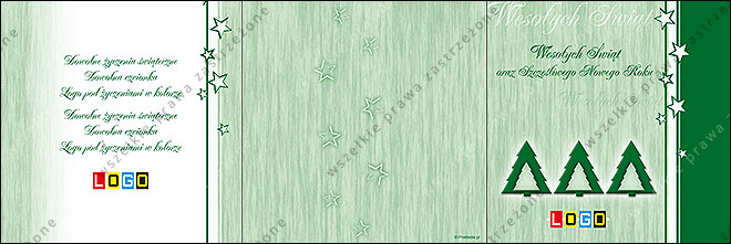 Green fir trees by a band of stars - CD in a card wallet
