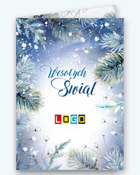 Watercolour sprigs under snow BN1-015 - cover