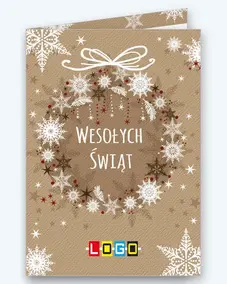 Wieniec ze śnieżynek na papierze pakowym BN1-032 - okładka