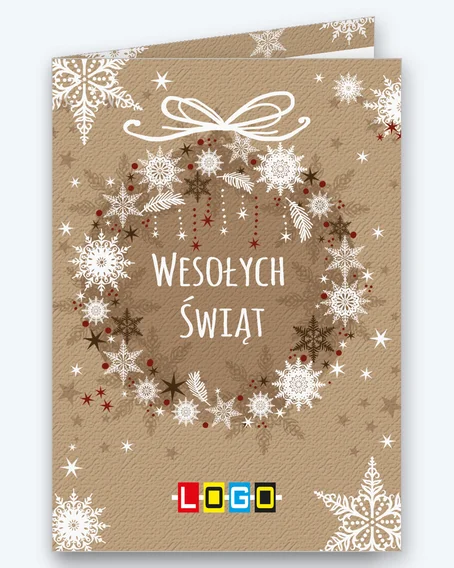 Snowflake wreath on kraft paper BN1-032 - cover