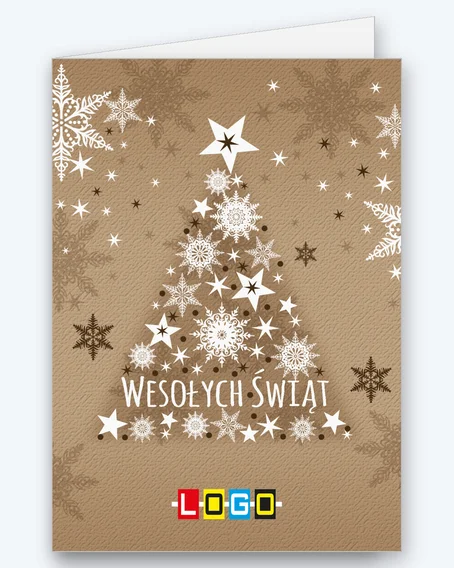 Christmas tree of stars on kraft paper BN1-038 - cover
