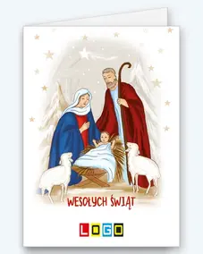 Święta Rodzina w stajence z owieczkami BN1-044 - okładka