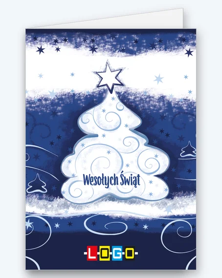 Cloud-like Christmas tree among swirls BN1-056 - cover