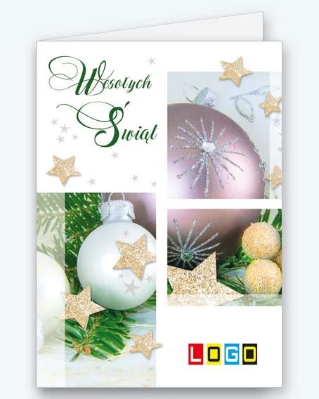 Bauble collage with beige stars BN1-086 - cover