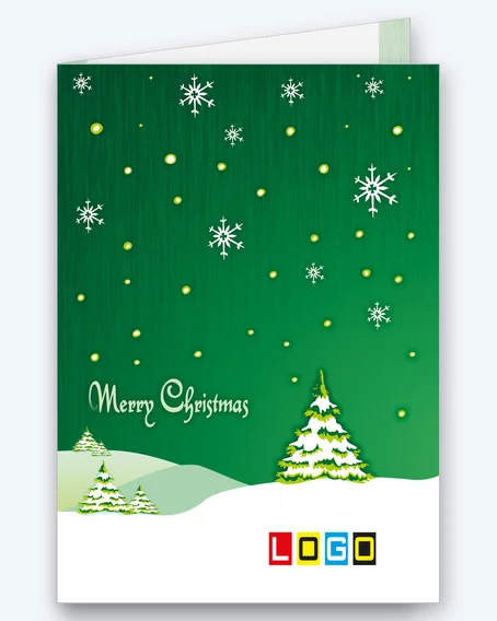 Snowy spruces on green hills BN1-092 - cover