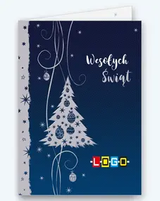 Jasnoszara choinka ze wstęgami BN1-103 - okładka