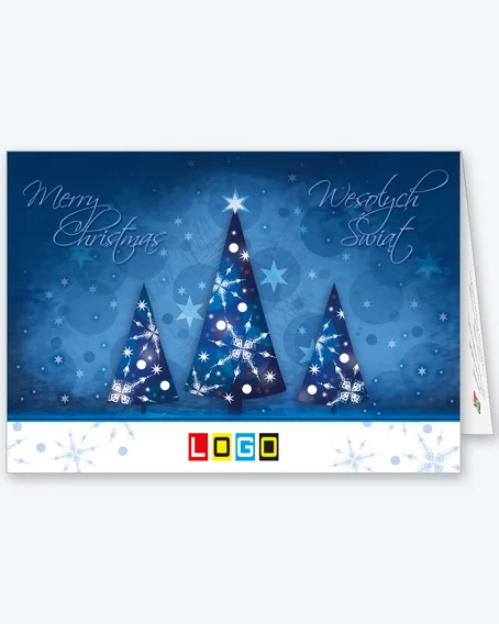 Trzy świecące choinki w granacie BN1-116 - okładka