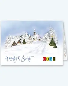 Kościółek w zaśnieżonej wiosce BN1-124 - okładka