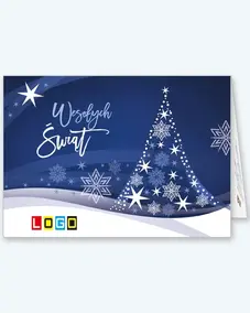 Choinka ze śnieżynek i białych kropek