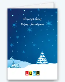 Błękitne śnieżynki nad zaśnieżonym wzgórzem BN1-197 - okładka