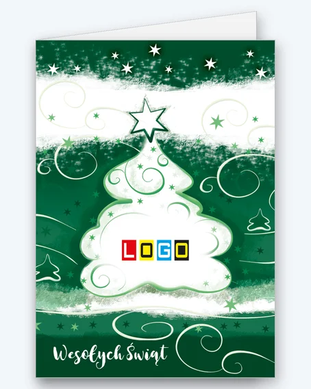 Logo at the heart of a white Christmas tree BN1-202 - cover