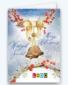 Dwa dzwonki nad wiankiem z jagodami BN1-204 - okładka