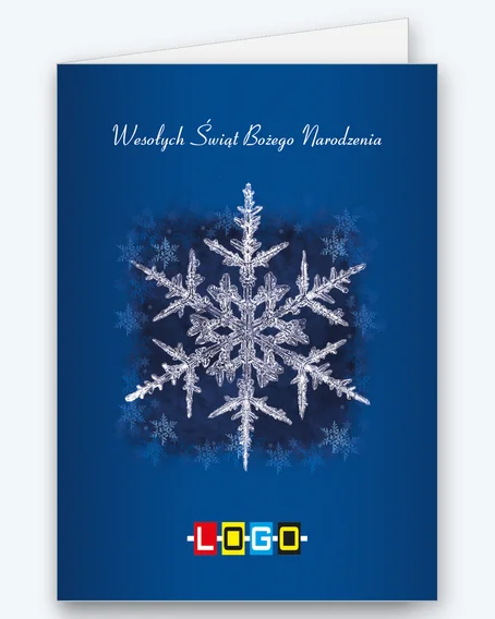 Ice crystal on a blue square BN1-223 - cover