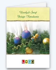 Niebieskie świece-kule na świerku BN1-296 - okładka