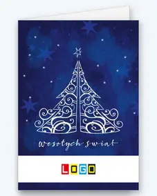 Koronkowa choinka na atramentowym niebie BN1-339 - okładka