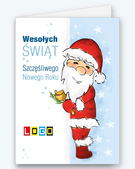 Santa peeking from behind the edge BN1-350 - cover