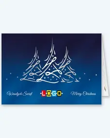 Kaligraficzne choinki z jasnych pociągnięć BN1-357 - okładka