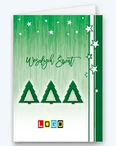 Trzy wycinane choinki w zieleni BN1-393 - okładka
