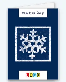 Stemplowa śnieżynka w białej ramce BN1-398 - okładka