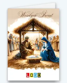 Święta Rodzina wśród tłumu pasterzy
