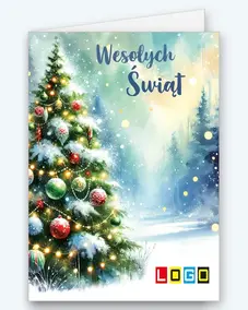 Ubrana choinka na skraju lasu