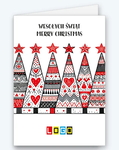 Rząd wzorzystych choinek BN1-467 - okładka