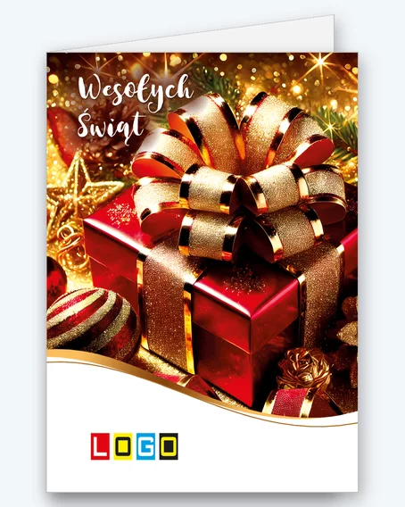 Red present with an amber bow BN1-476 - cover