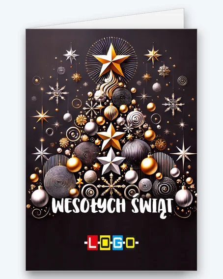 Christmas tree of baubles on graphite BN1-478 - cover