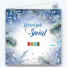 Akwarelowe gałązki pod śniegiem BN2-015 - okładka