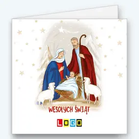 Święta Rodzina w stajence z owieczkami BN2-044 - okładka