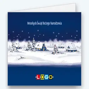 Niebieskie domki w śnieżnej dolinie BN2-127 - okładka