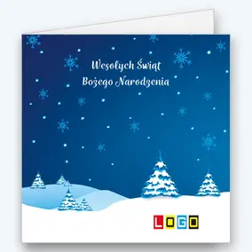 Błękitne śnieżynki nad zaśnieżonym wzgórzem BN2-197 - okładka
